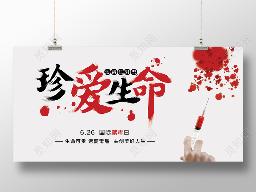 626国际禁毒日珍爱生命公益活动宣传展板