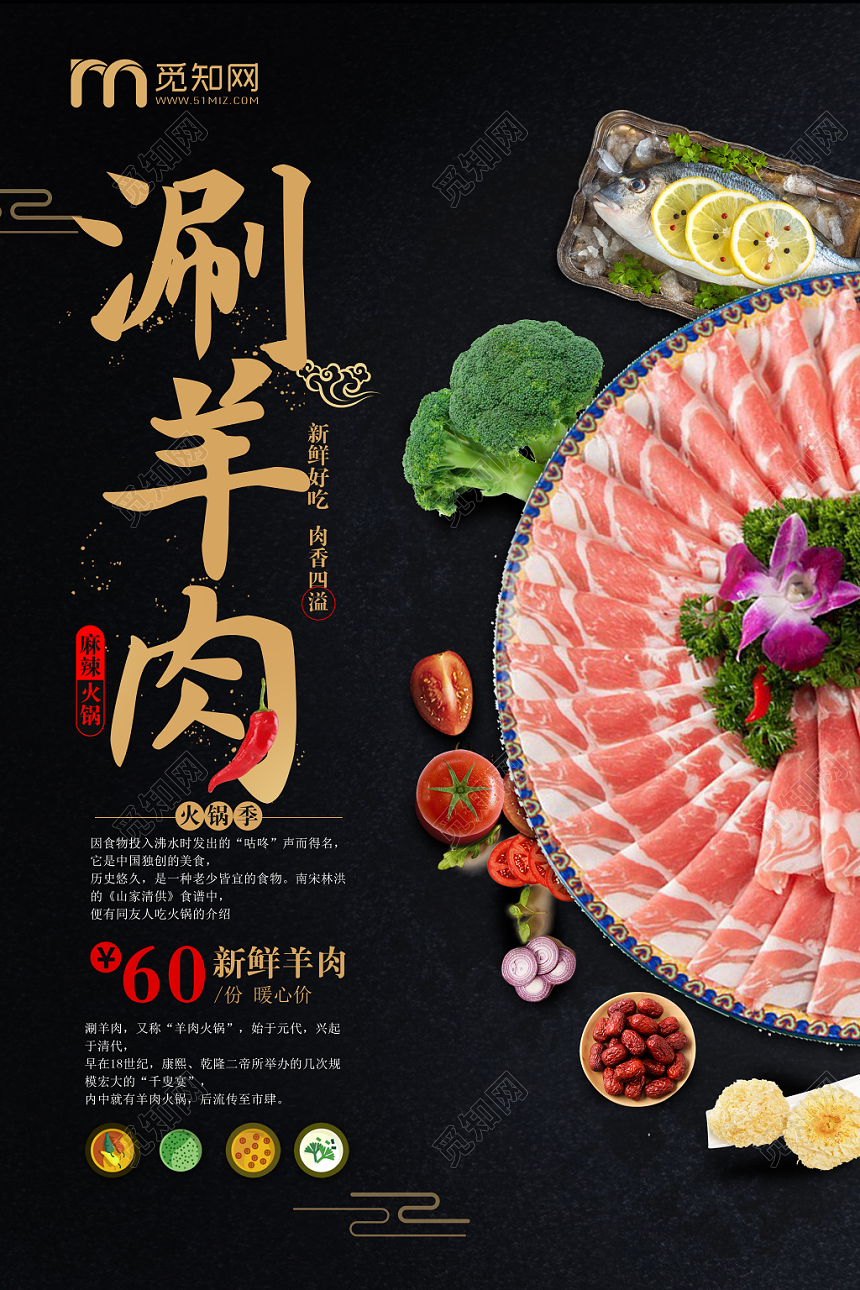 餐厅餐饮美食火锅宣传海报