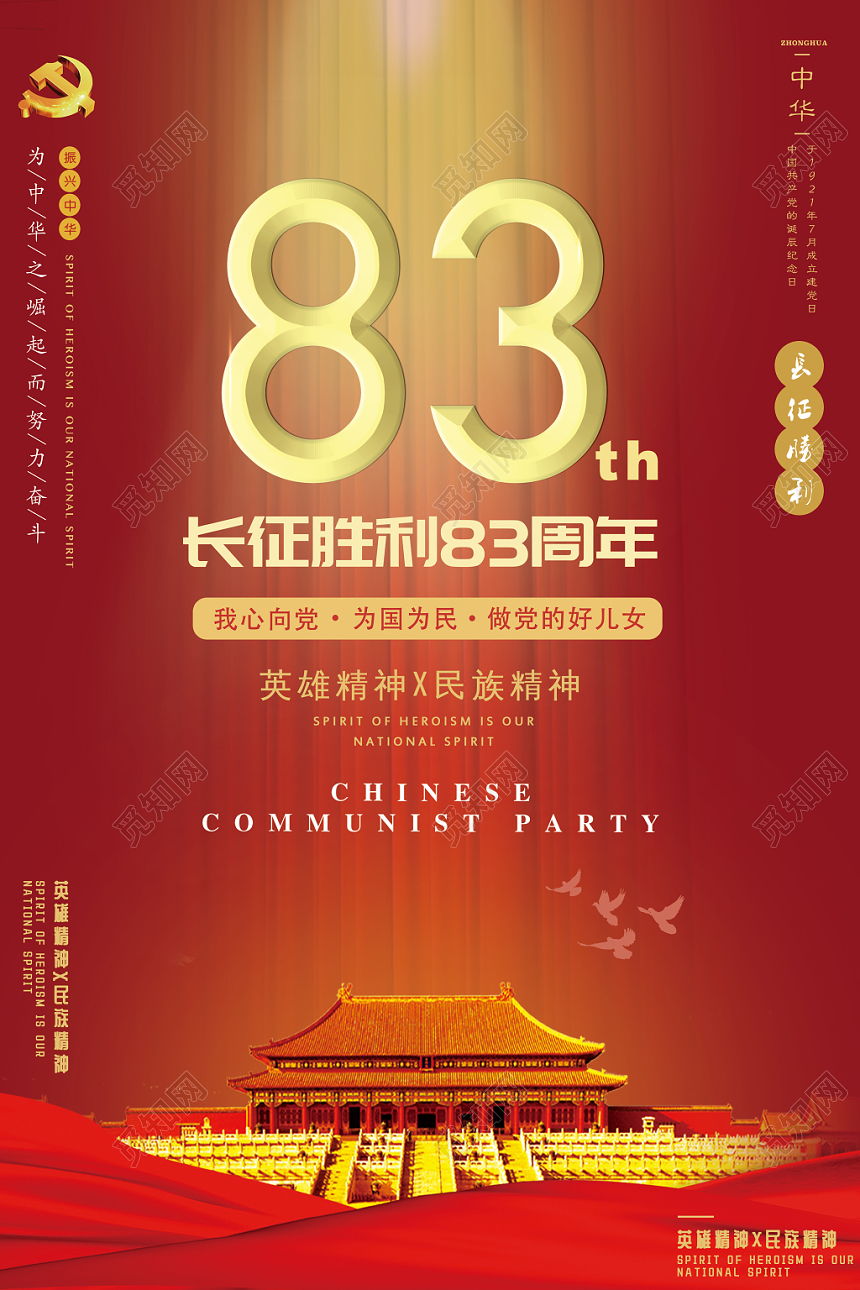 纪念长征胜利83周年宣传海报