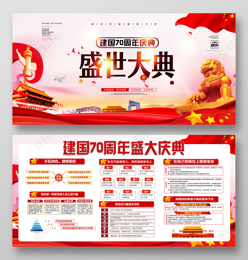 红色喜庆中国共产党成立宣传展板素材