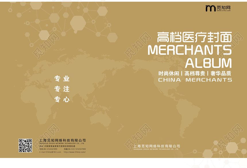 大气金色医院画册宣传画册