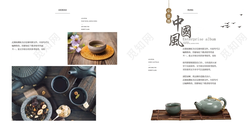 中国风手工茶宣传画册