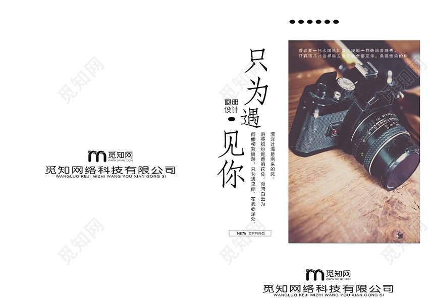 简约风只为遇见你摄影画册设计