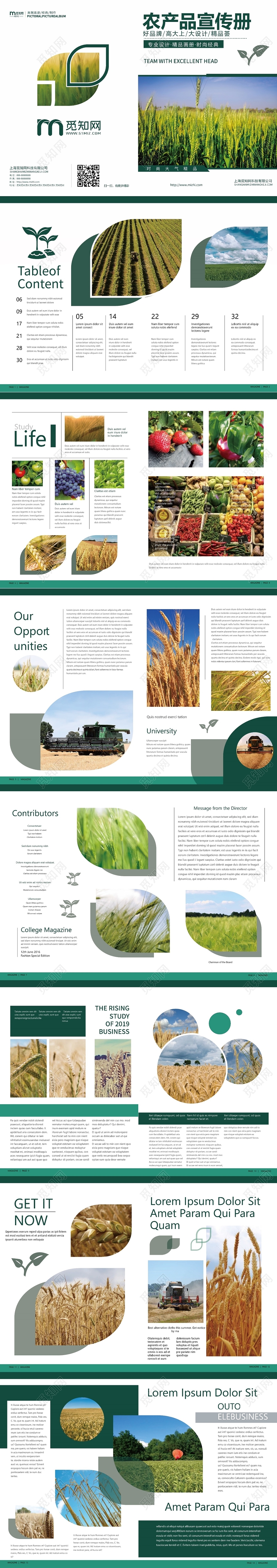 简约农业农产品宣传画册