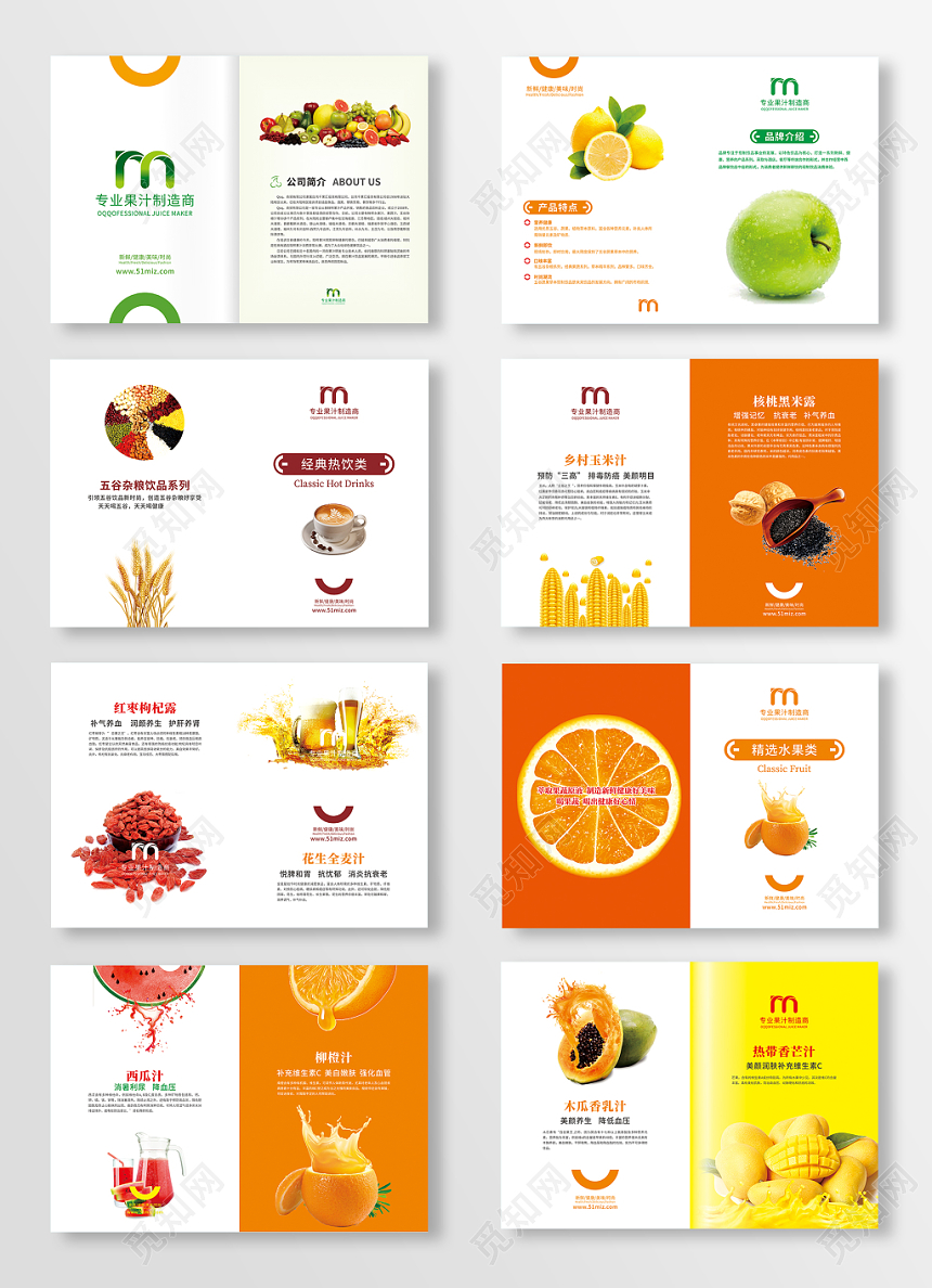 炫彩缤纷果汁制造宣传画册