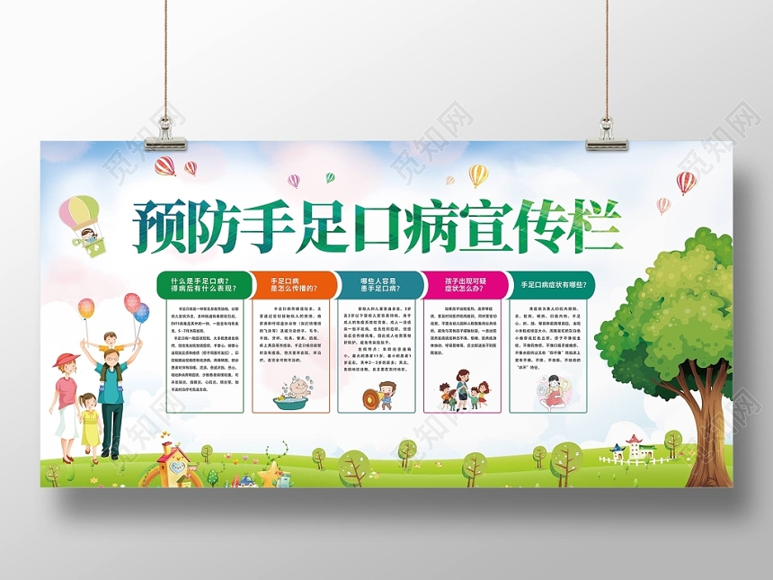 健康教育预防手足口病科普宣传栏