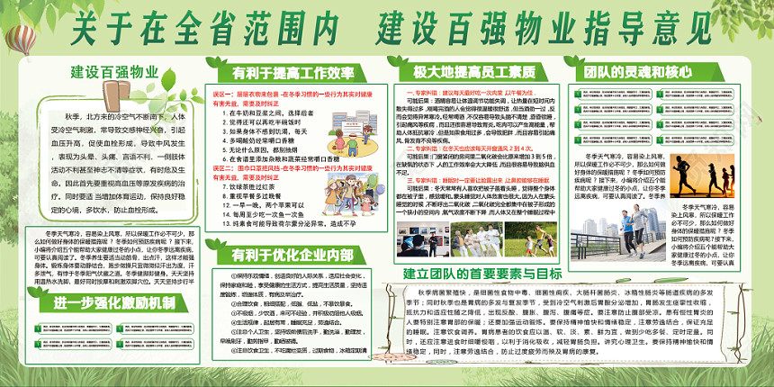 清新建设百强物业宣传展板