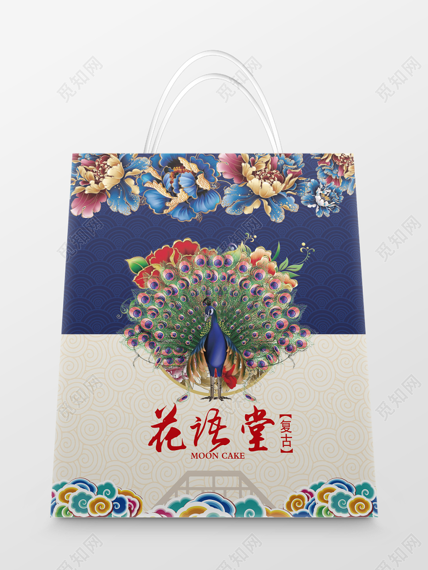 创意复古花语堂包装手提袋