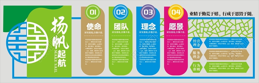 2019清新风企业文化墙