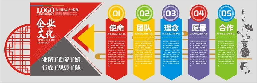 2019中国风企业文化墙