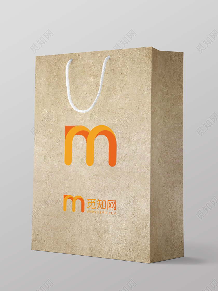 手提袋包装贴图样机模板