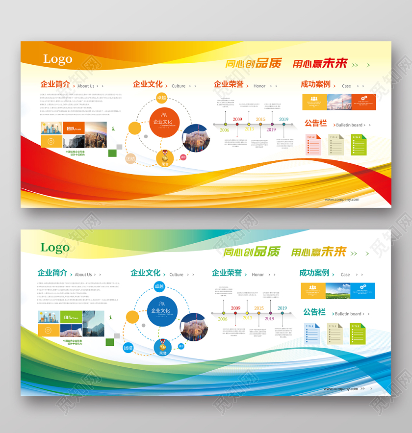 创意企业公司介绍公司发展历程宣传展板