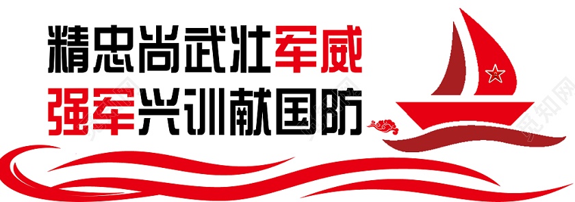 红色简单精忠尚武壮军威强军兴训献国防部队党政党建党课宣传