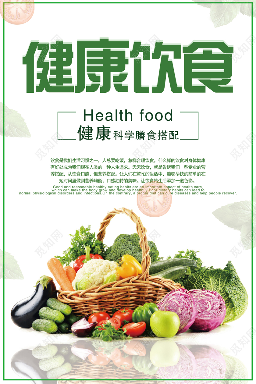 健康饮食海报