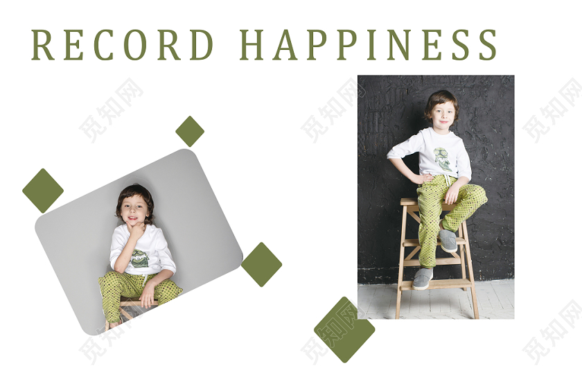 绿色亮丽简单成长纪念手册宣传画册