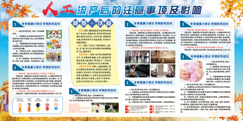 人工流产无痛手术后的术后注意事项及影响医院展报展板宣传