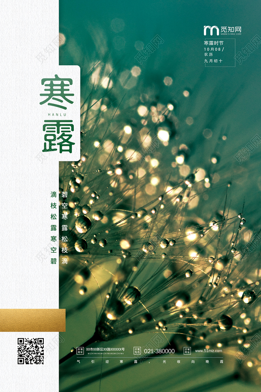 24二十四节气寒露传统节日活动创意海报