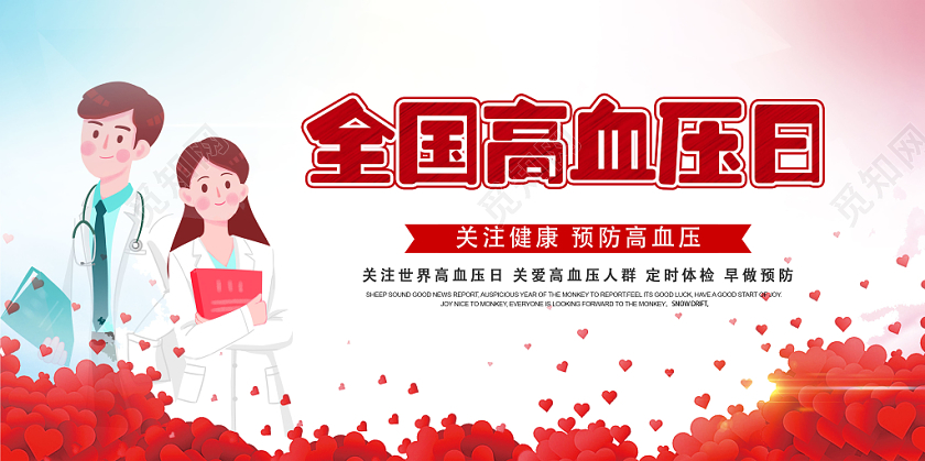 全国高血压日宣传展板设计