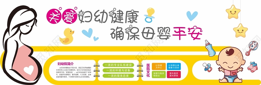 妇幼保健院妇产医院异型微立体文化墙展板