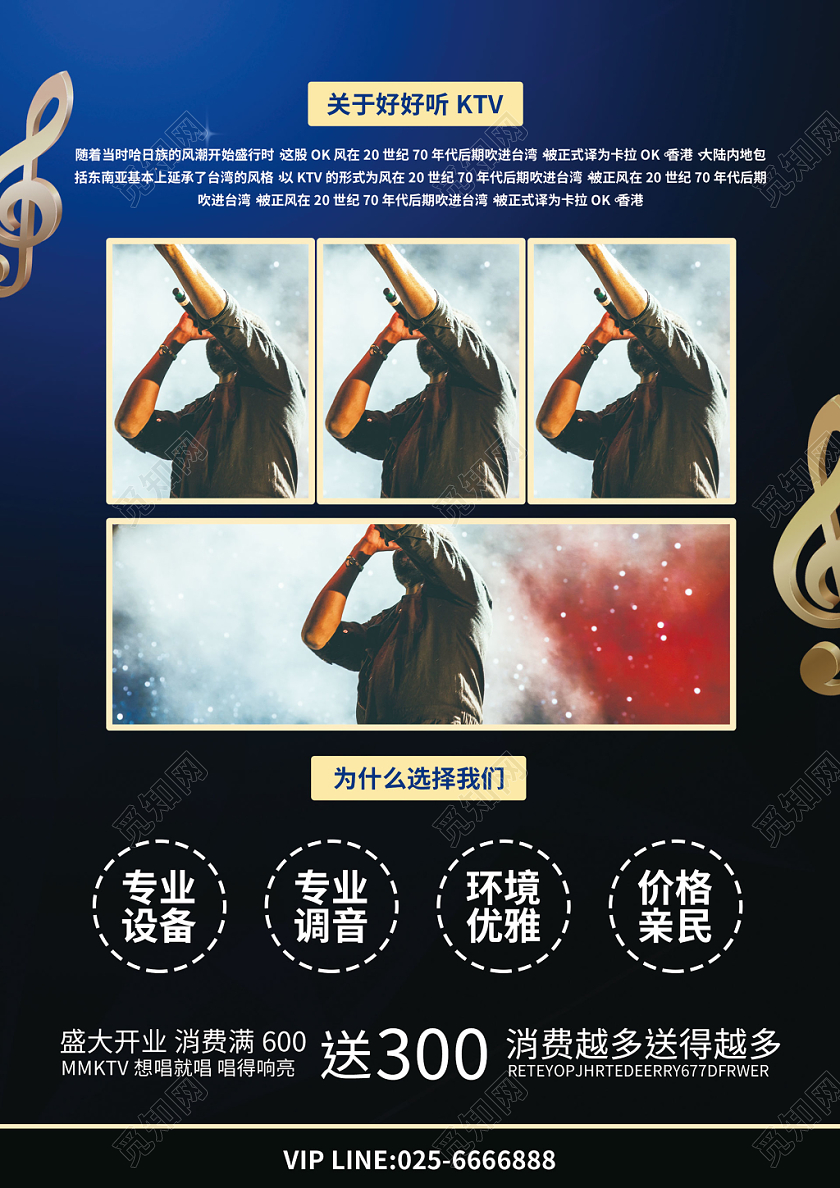 时尚大气ktv宣传单页