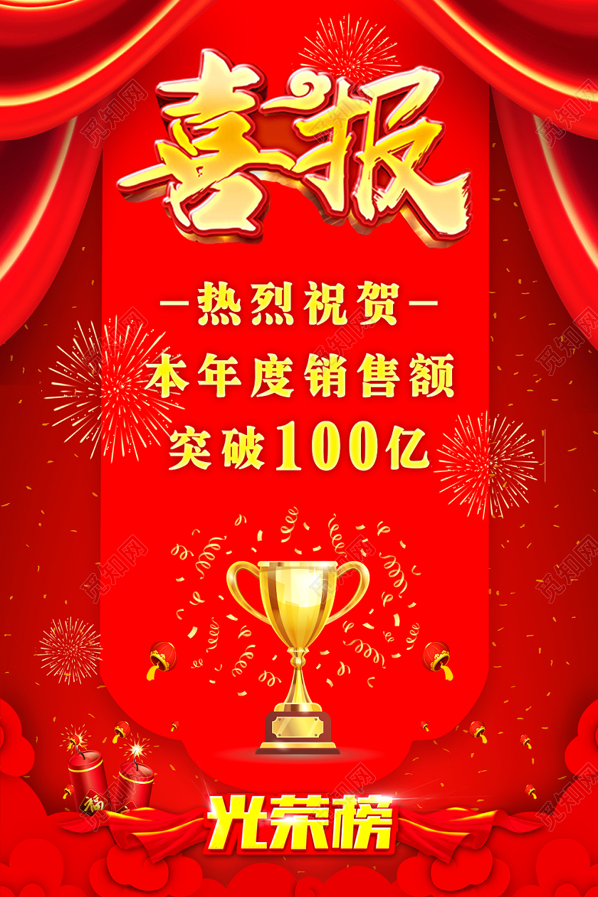 喜报战报捷报贺报红色喜报海报学校企业喜报模板设计