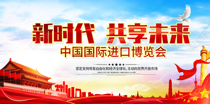 中国国际进口博览会宣传展板