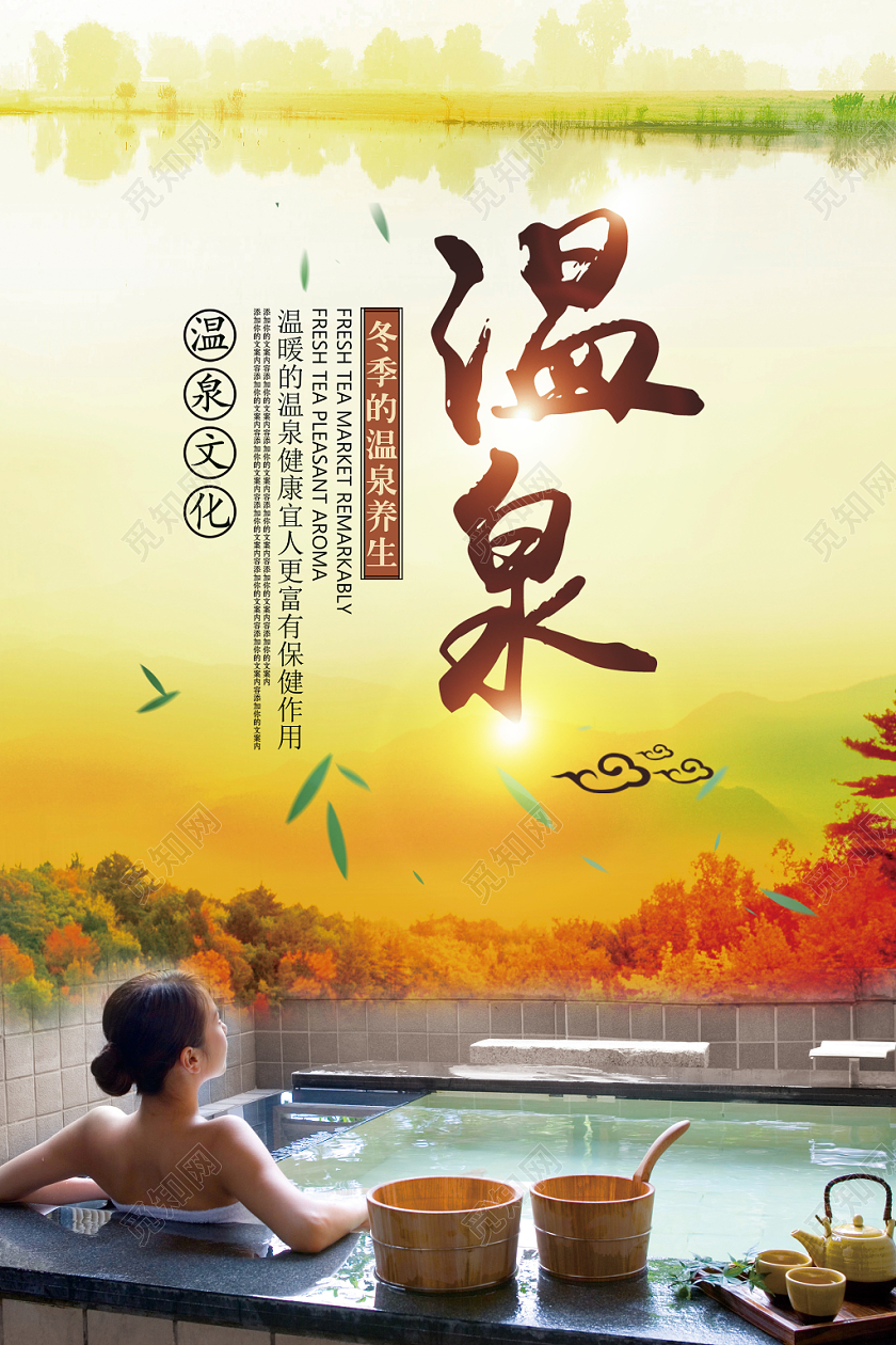 温泉文化宣传海报