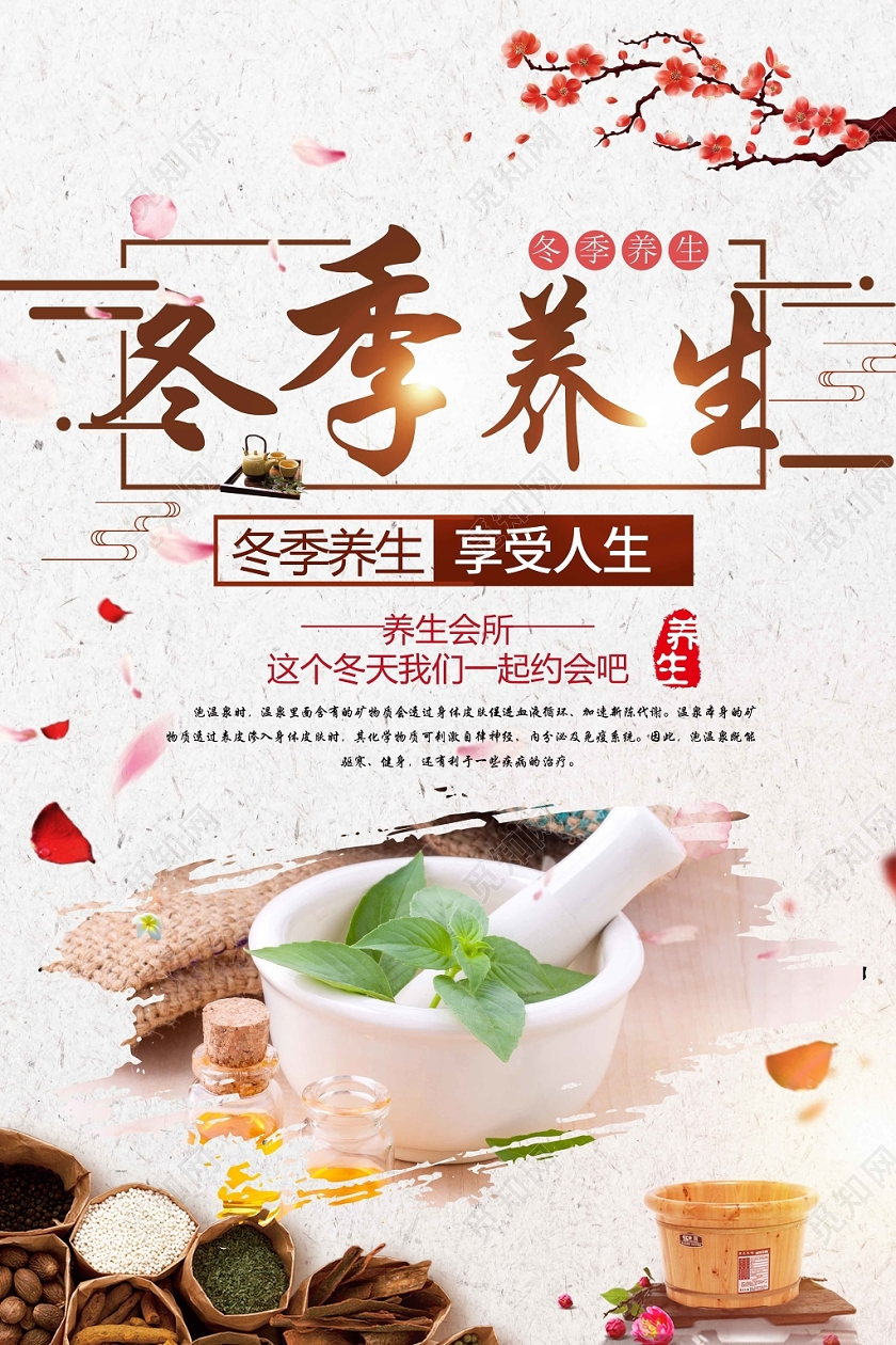 传统中国风冬季养生海报设计