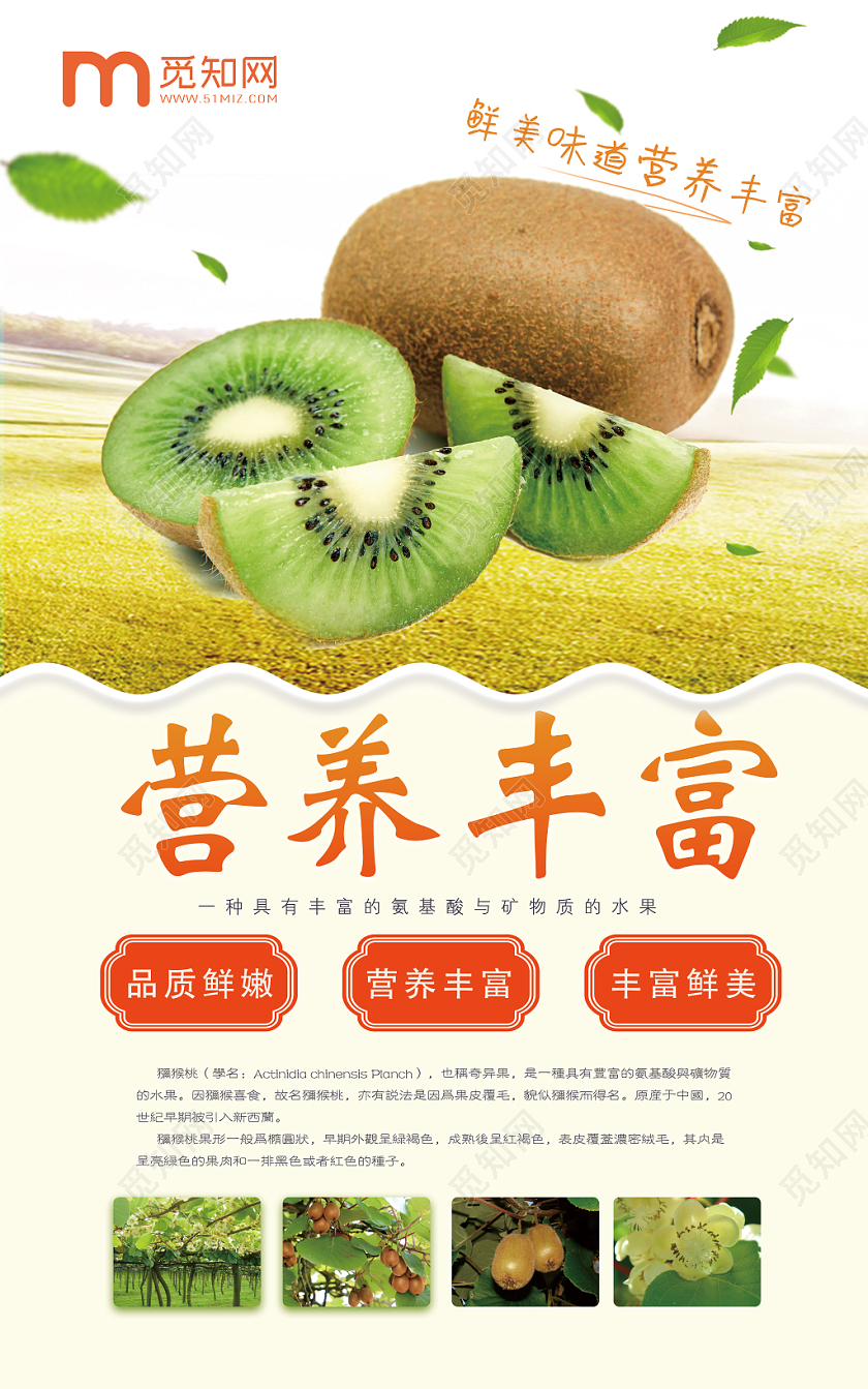 绿色新鲜健康维C之王猕猴桃生态冬季水果绿色套图