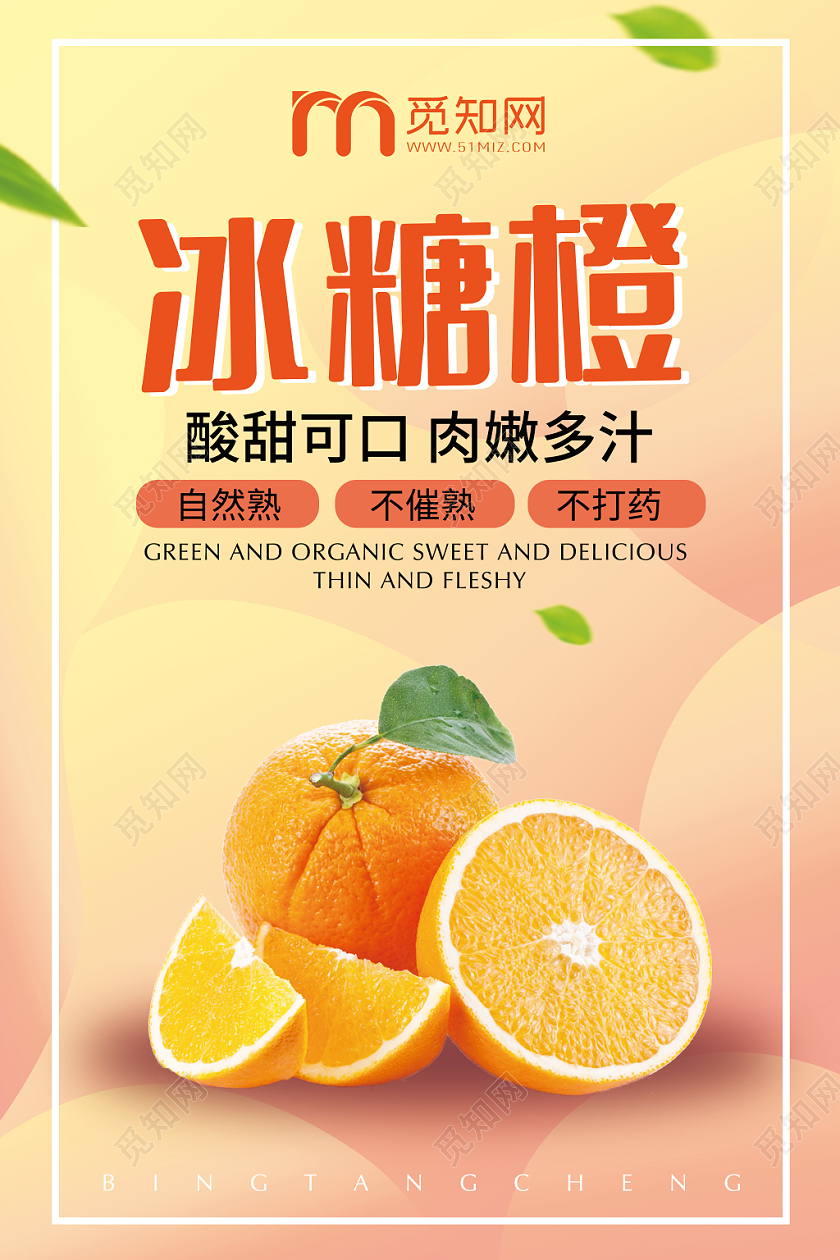 冬天冬季水果冰糖橙海报