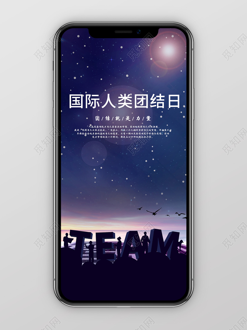 12月20号国际人类团结日宣传海报