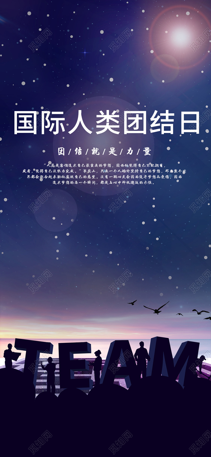 12月20号国际人类团结日宣传海报