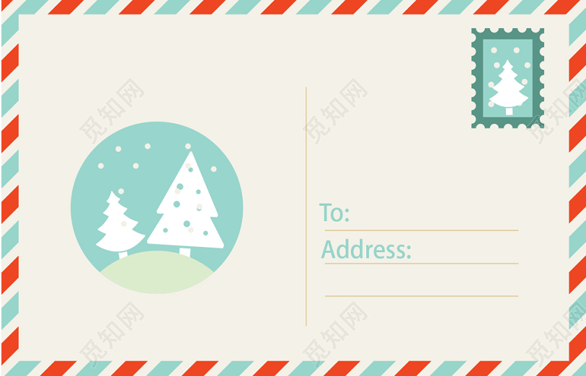 圣诞明信片贺卡设计