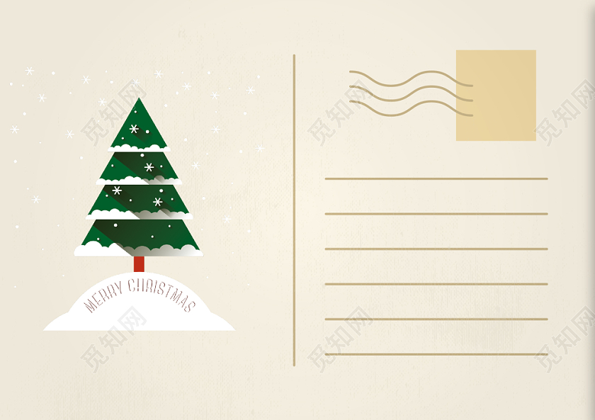 圣诞贺卡明信片设计