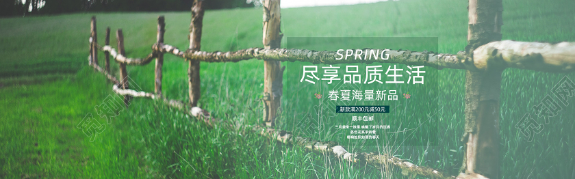绿色简约春季新款衣服女装电商天猫淘宝banner