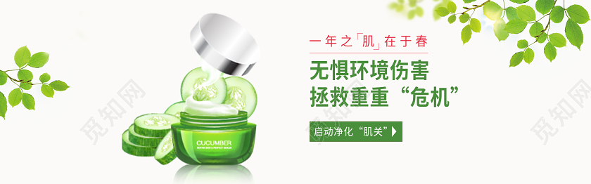 秋季护肤小清新天然护肤神器banner美妆