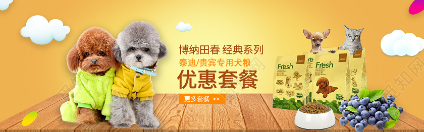 狗粮优惠套餐banner宠物