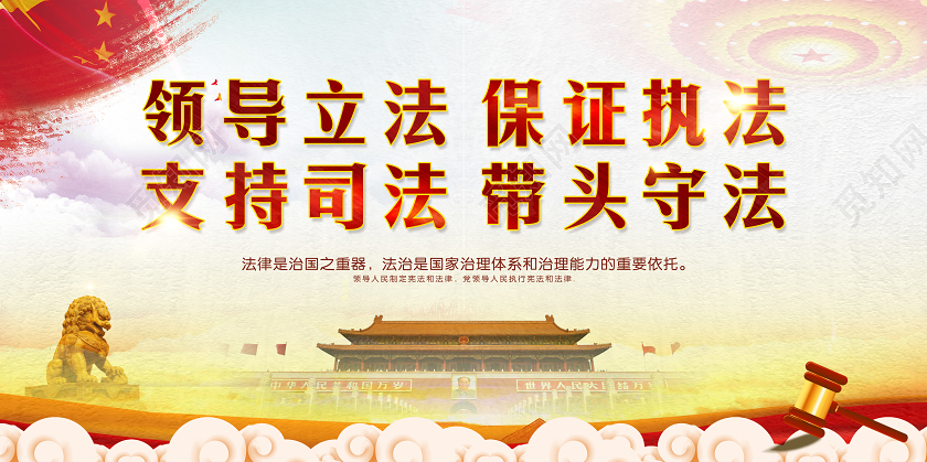 简单大气党建党政党课领导立法保证执法双面宣传展板党建党课党政