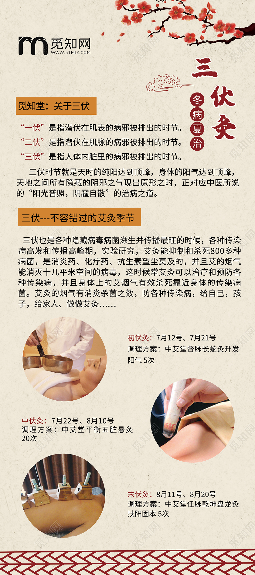 简约大气黄色系中医养生艾灸三伏灸宣传展架易拉宝