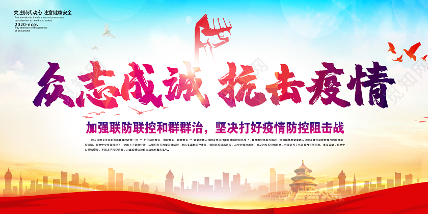 带口罩众志成诚预防新型冠状肺炎戴勤医护人员抗击疫情