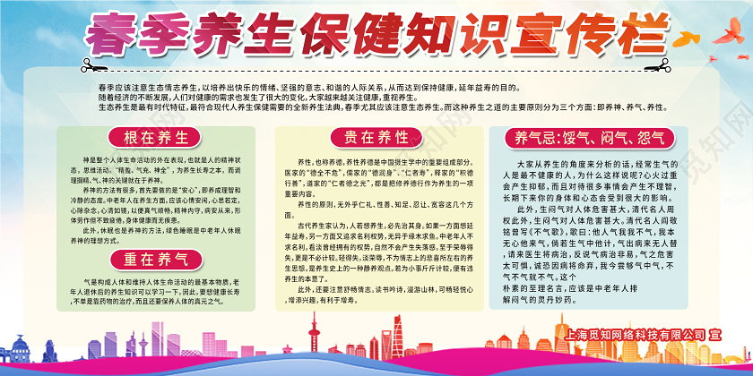 春季养生保健知识宣传栏