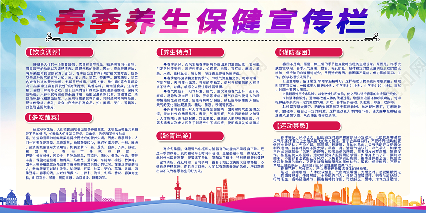 春季养生保健宣传栏