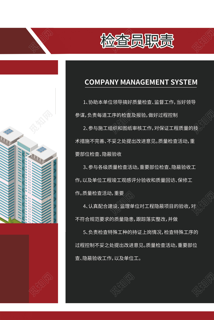 安全生产制度技术管理制度检查员职责工地八条标准