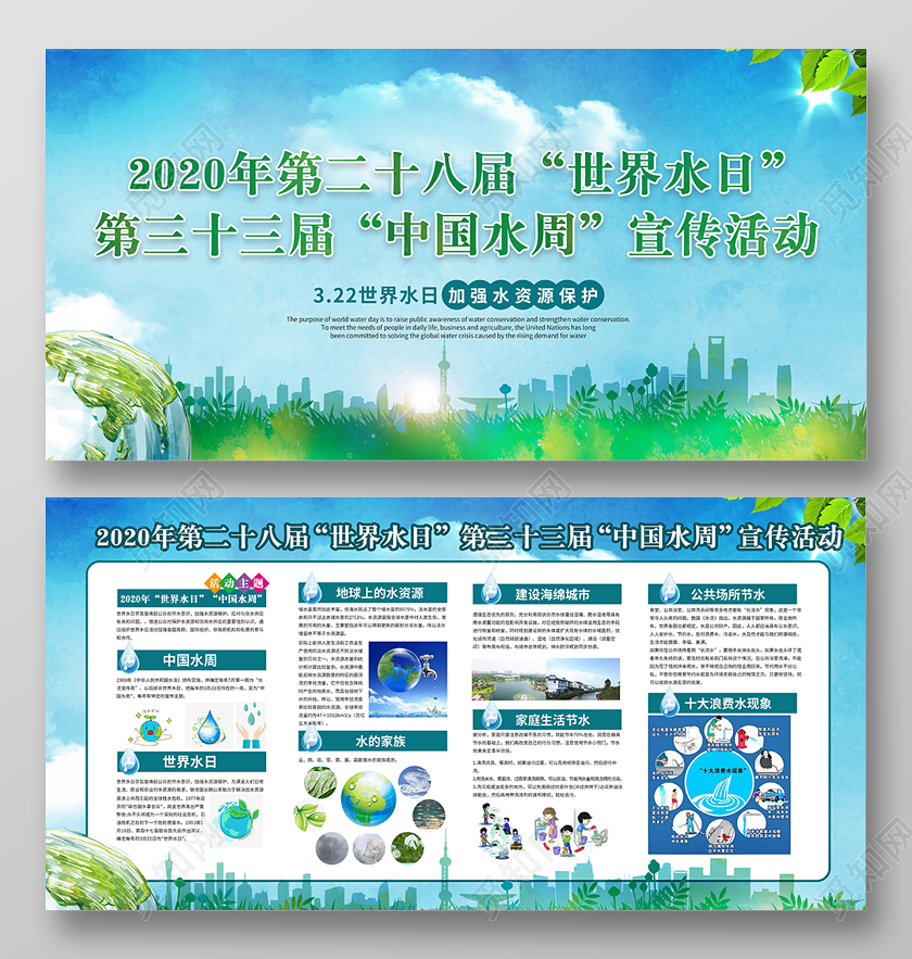 2020世界水日中国水周宣传活动宣传栏