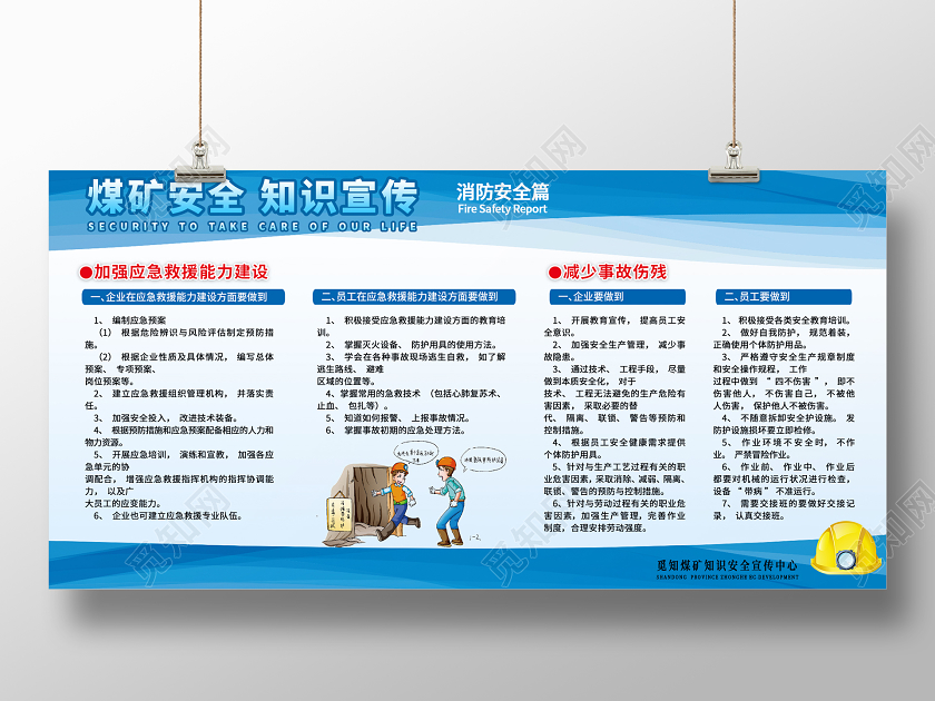 煤矿安全知识展板