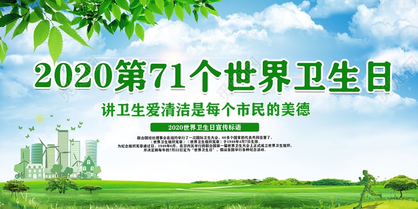 4月7日世界卫生日宣传展板