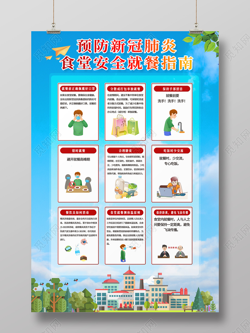 餐饮复工餐厅食堂复工疫情防控宣传海报餐厅食堂复工防疫情防控