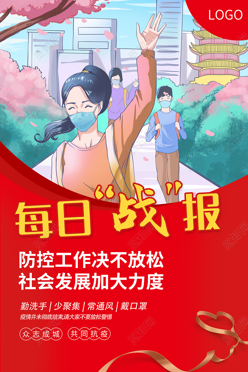 复工复产每日战报疫情防控工作决不放松社会发展加大力度海报