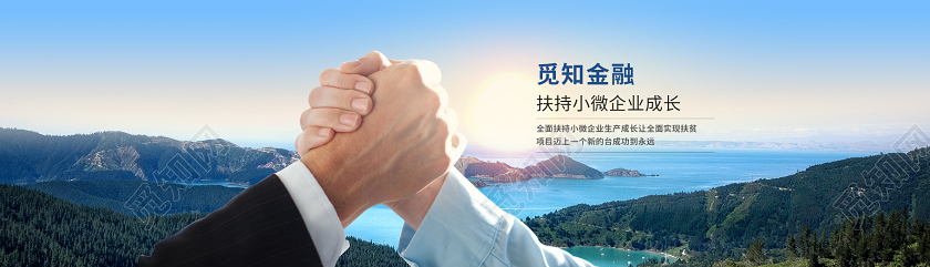 蓝色大气创意金融扶持小微企业成长企业banner手机ui企业网站banner