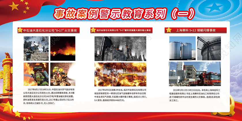 简约大气事故案例示警教育系列警示教育展板